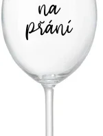 TEXT NA ŽELANIE - číry pohár na víno 350 ml