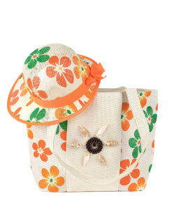 Komplet kabelka a klobouk  oranžový  model 18775321 - Art of polo