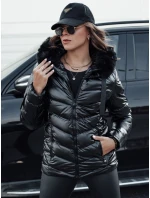Dámska prešívaná zimná bunda s kapucňou MIRIAL čierna FashionStreet TY4574 Dámska prešívaná zimná bunda s kapucňou MIRIAL čierna FashionStreet TY4574