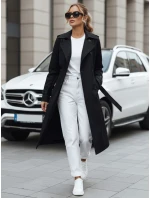 FashionStreet dámsky dvojradový čierny kabát TY5437