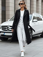 FashionStreet dámsky dvojradový čierny kabát TY5437