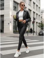 Legginsy damskie z wysokim stanem czarne model 22016693 - FashionStreet