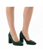 Zelené semišové lodičky na jehlovém podpatku Sergio model 21906157 - LEONE