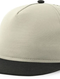 Atlantis Headwear Bank Five-S 5-panelová čiapka 33.0232 svetlošedá/čierna