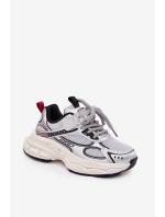 Sneakersy Dziecięce Na Grubej Podeszwie Srebrne Xairana Sneakersy Dziecięce Na Grubej Podeszwie Srebrne Xairana