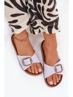 Dámske papuče s prackou na korkovej platforme - lila Zavira Dámske papuče s prackou na korkovej platforme - lila Zavira