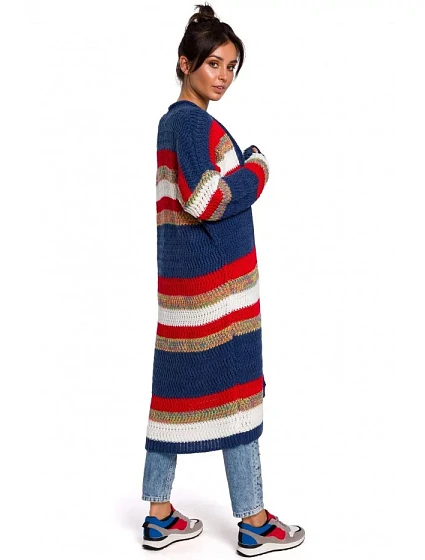 Dámský dlouhá svetr model 4 Tmavě červený model 21758959 - BeWear Dámský dlouhá svetr model 4 Tmavě červený model 21758959 - BeWear