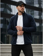 Pánska mikina na zips s kapucňou tmavomodrá FashionStreet BX4775 Pánska mikina na zips s kapucňou tmavomodrá FashionStreet BX4775