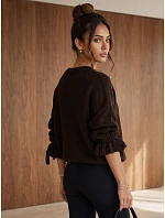Dámsky oversize sveter v čokoládovej farbe FashionStreet MY2571