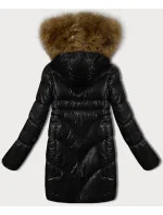 Černá dámská zimní bunda s ozdobnými kapsami model 21248253 - S'WEST
