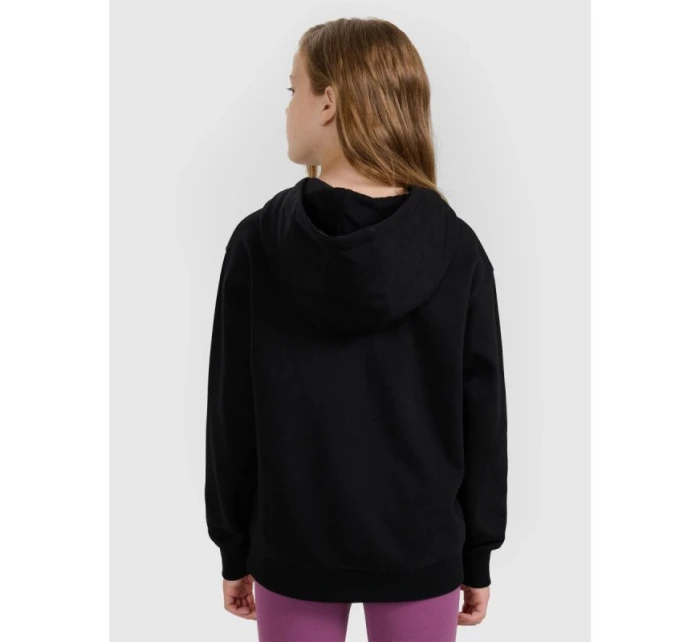 Dievčenská mikina bez prúžkov s kapucňou 4F 4FJWMM00TSWSF1862-20S