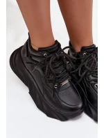 Sneakersy Damskie Skóra Naturalna GOE SS2N4036 Czarne