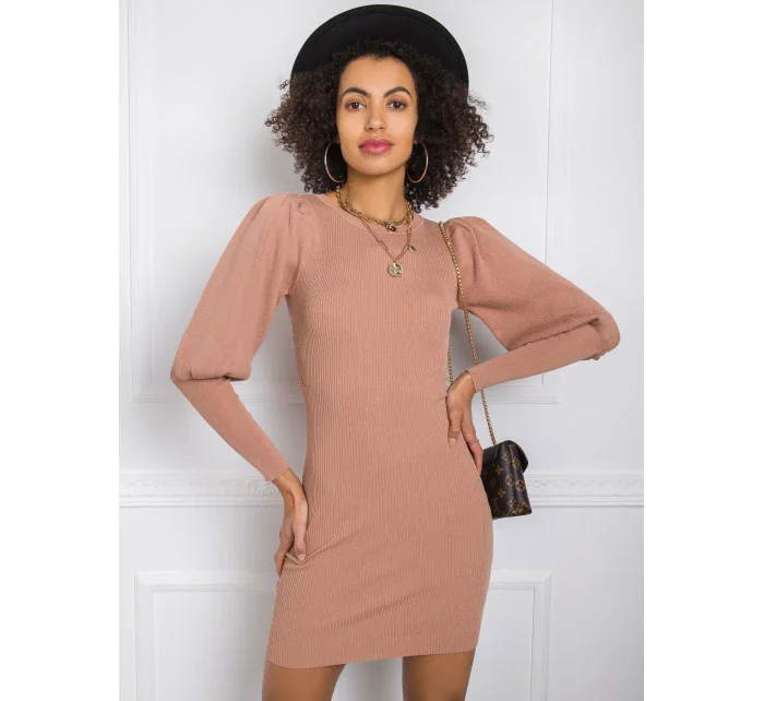 Šaty EM SK model 16327173 světle hnědá - FPrice