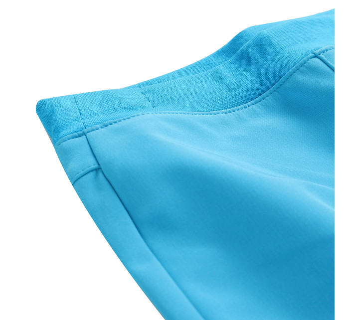 Detské softshellové nohavice ALPINE PRO SMOOTO neónová atómová modrá