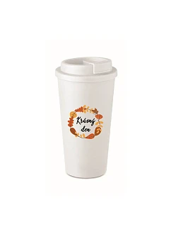 BEAUTIFUL DAY (WINTER) - biely termohrnček 475 ml