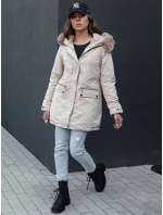 Dámská zimní bunda parka s kapucí béžová Dstreet model 21979645 - FashionStreet