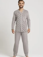 Pánske rozopínacie pyžamo Gucio 298 dł/r 3XL