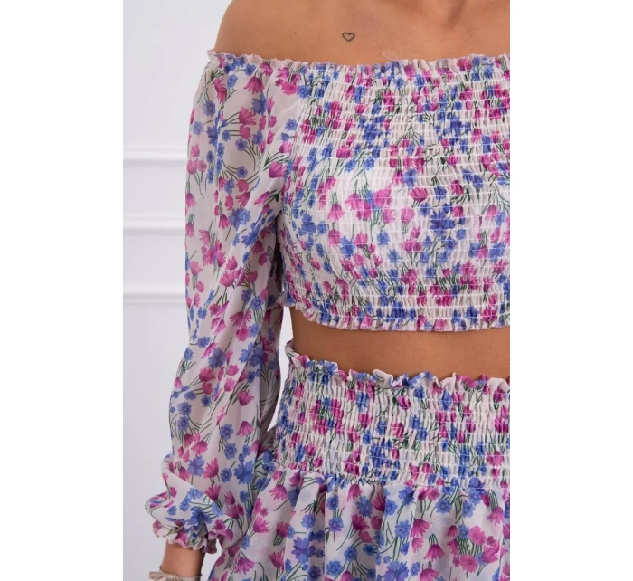 Béžová květinová sada