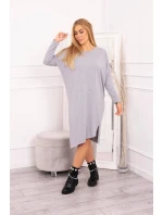 model 18749410 šedé šaty - K-Fashion