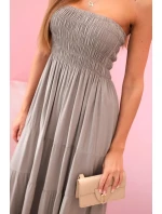 Dámske viskózové šaty s elastickým vrchným dielom Fango