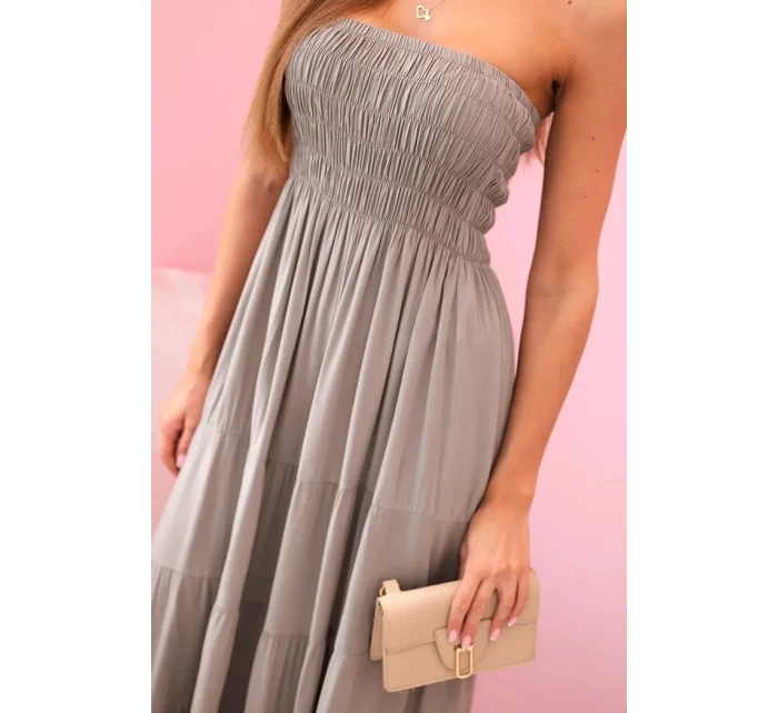 Dámske viskózové šaty s elastickým vrchným dielom Fango