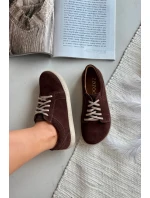 model 21712724 typu barefoot z přírodního semiše 314 čokoládové - Zazoo