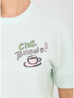 T shirt D12022AH02645AA mietowy