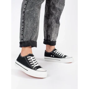 Originální dámské tenisky černé platforma Originální dámské tenisky černé platforma