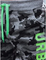 Pánske tepláky s moro antracitovou potlačou FashionStreet UX4441