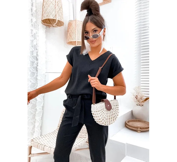 Čierna dámska súprava s bielizňou (751)