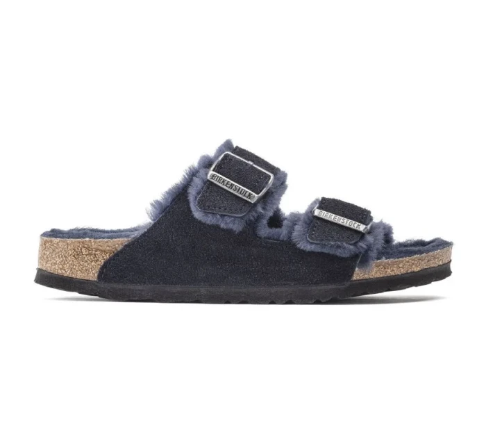 Birkenstock Arizona VL Shearling Midnight Insulated Žabky Suede Leather Narrow (1020583)