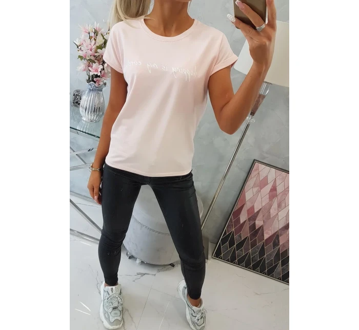 model 18743150 je moje kardio blůza pudrově růžová - K-Fashion