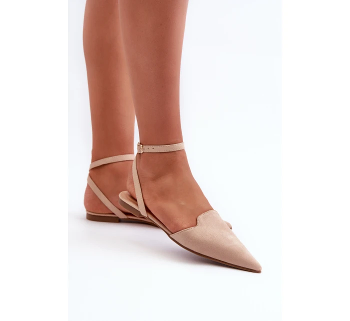 Wiązane Baleriny Eko Zamszowe Z Noskami W Szpic Beżowe Ellesara Wiązane Baleriny Eko Zamszowe Z Noskami W Szpic Beżowe Ellesara