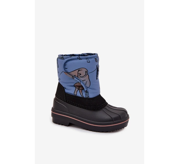 Dětské sněhule na suchý zip Lee Cooper LCJ-25-10-3774 modré