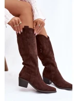 Kozačky Kovbojky Dámské Čokoládové Jazelle