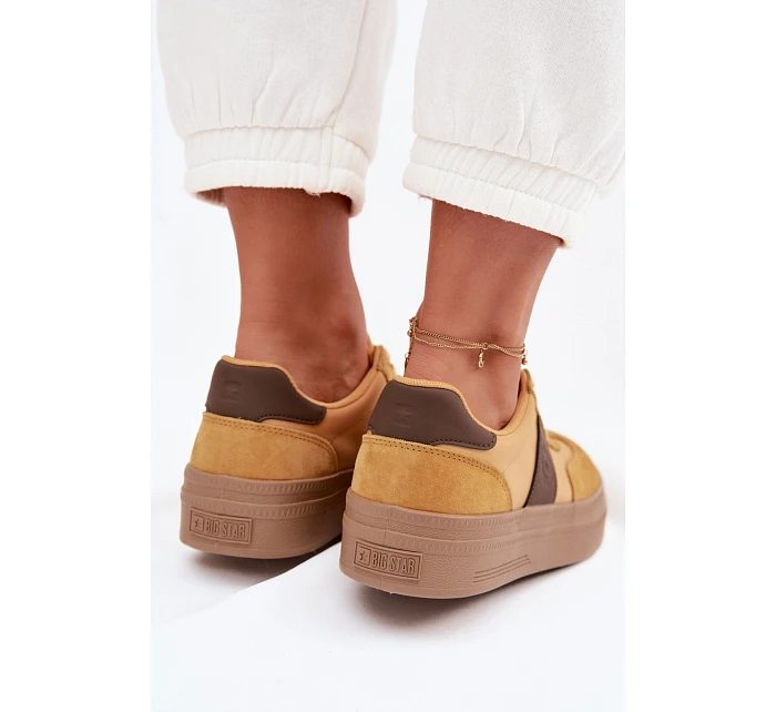 Dámské semišové tenisky Big Star TT274166 Žluté