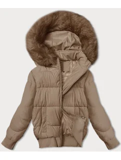 Dámska krátka zimná bunda S'west Beige (B8288-12)