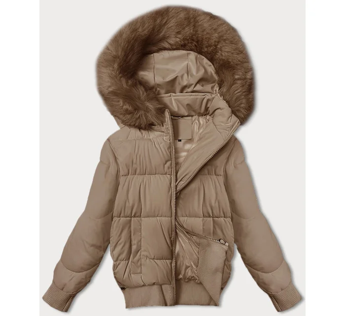 Dámska krátka zimná bunda S'west Beige (B8288-12)
