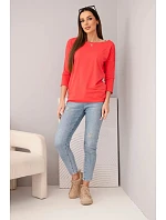 Dámská halenka s lodičkovým výstřihem malinová