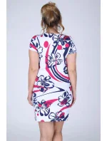 Dámské šaty i pro s květinovým vzorem bílé Bílá model 15042449 - EFECT Dámské šaty i pro s květinovým vzorem bílé Bílá model 15042449 - EFECT