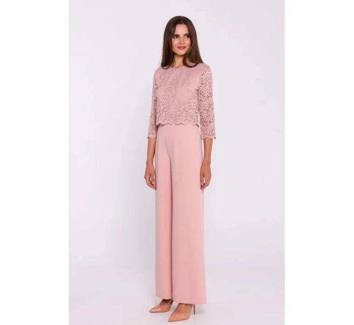 Dámsky overal S381 Powder Pink - Stylove