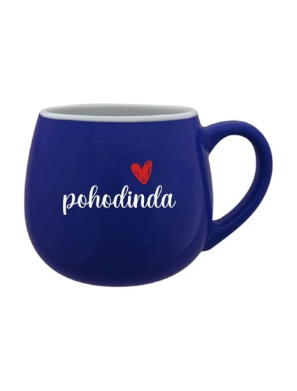POHODINDA - tmavomodrý keramický hrnček 300 ml