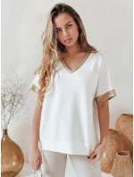 Dámská halenka oversize SHINE LOVE bílá Dstreet model 21989309 - FashionStreet Dámská halenka oversize SHINE LOVE bílá Dstreet model 21989309 - FashionStreet