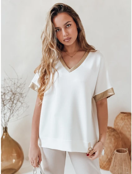Dámská halenka oversize SHINE LOVE bílá Dstreet model 21989309 - FashionStreet Dámská halenka oversize SHINE LOVE bílá Dstreet model 21989309 - FashionStreet