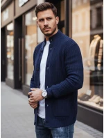 Pánsky tmavomodrý sveter FashionStreet WX2346 Pánsky tmavomodrý sveter FashionStreet WX2346