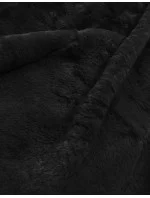 Čierna dámska zimná bunda s kapucňou (2m-21308) Čierna dámska zimná bunda s kapucňou (2m-21308)