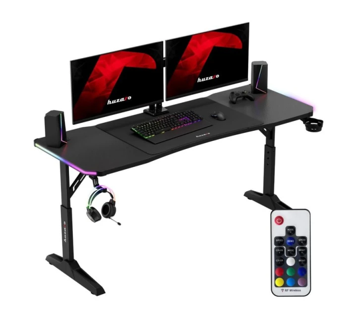 Herní stůl Hero model 21429425 RGB Black - Huzaro