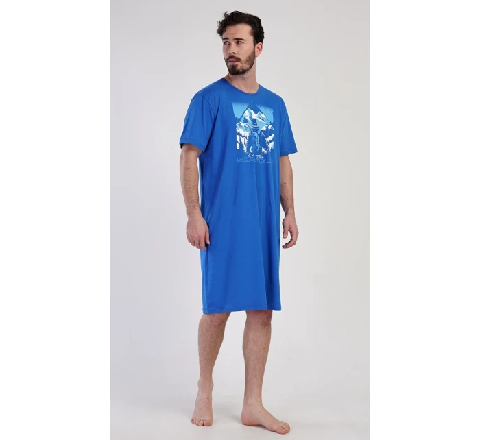 Pánska nočná košeľa s krátkym rukávom Mountain