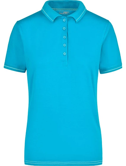Daiber JN 568 Dámske elastické polo tričko z džerseju 02.0568 aqua/biela Daiber JN 568 Dámske elastické polo tričko z džerseju 02.0568 aqua/biela