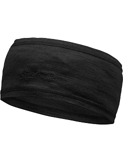Craft Corporate Essence Wool Headband Čelenka z merino vlny 81.6633 čierna